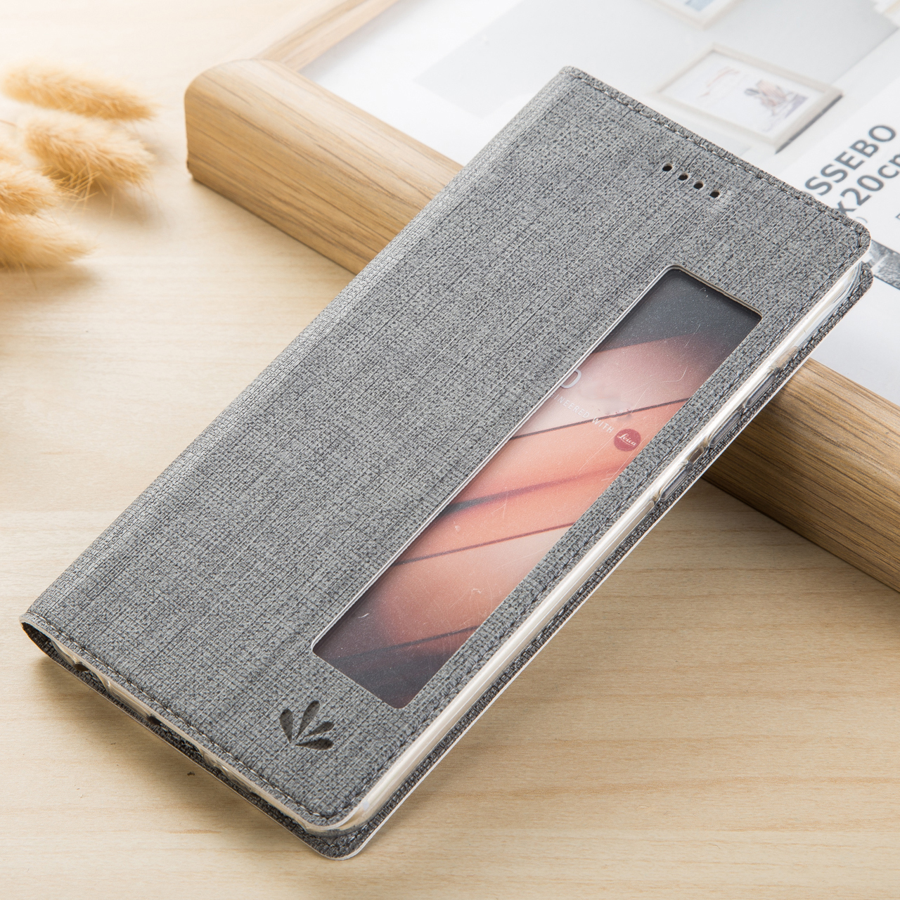 

Vili DMX Klappstillansicht Fenster Leder -mobiltelefonhülle Für Huawei Mate 10 Pro - Grau, Huawei Mate 10 Pro
