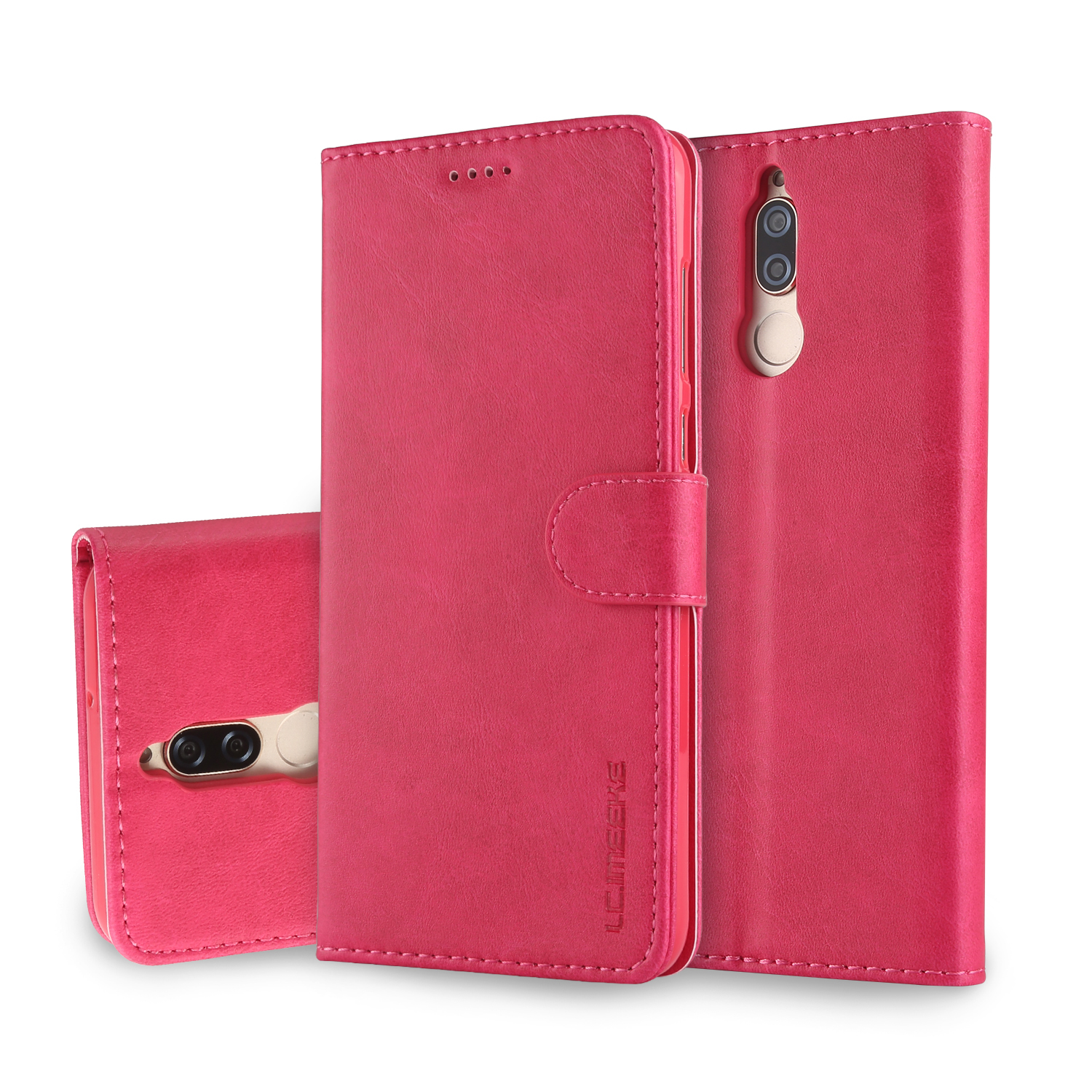 

Lc. Imeeke Für Huawei Mate 10 Lite / nova 2i / Maimang 6 / Ehren 9i (indien) PU Leder Brieftasche Hülle Mobiltelefonzubehör - Rose, Huawei Mate 10 Lite