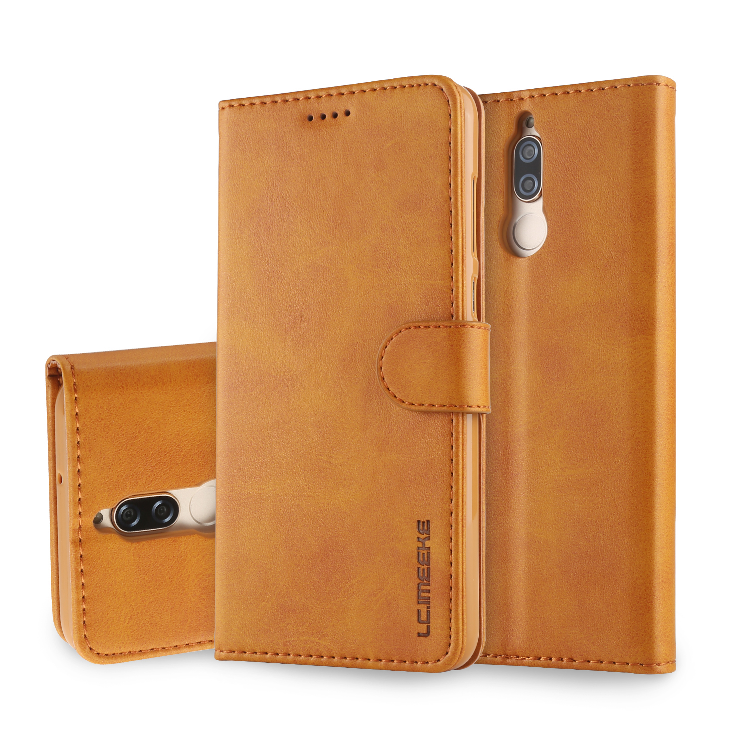 

Lc. Imeeke Für Huawei Mate 10 Lite / nova 2i / Maimang 6 / Ehren 9i (indien) PU Leder Brieftasche Hülle Mobiltelefonzubehör - Braun, Huawei Mate 10 Lite