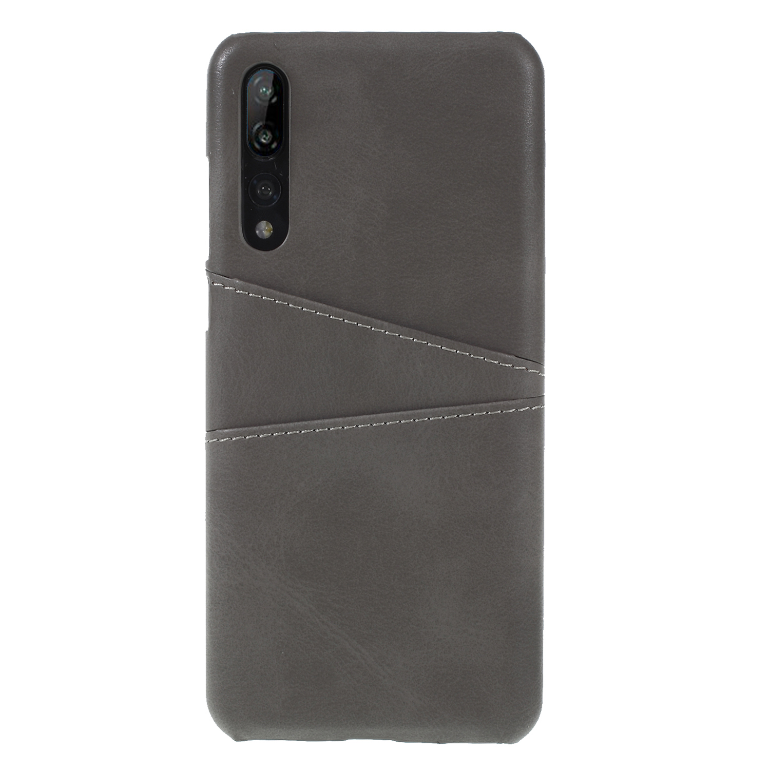 

Porte-carte PU Cuir Revêtu de Boîtier PC Accessoire Pour Huawei P20 Pro - Gris