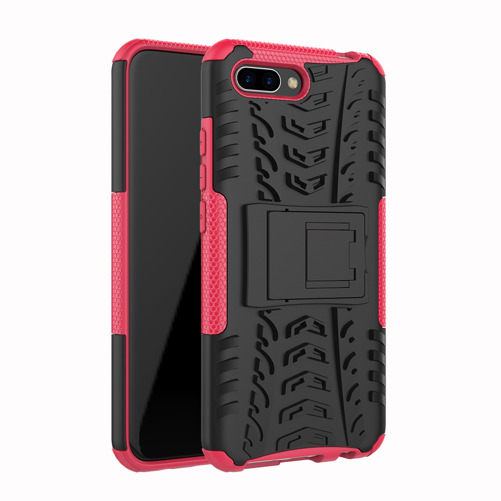 

PC + TPU Hybrid Back Case Accessoire Avec Kickstand Pour Huawei Honor 10 - Rose