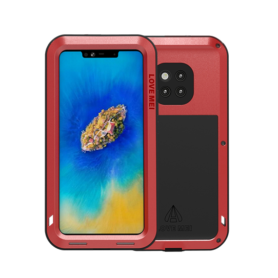 

LOVE MEI Dust-proof Shock-proof Splash-proof Defender Protective Casing for Huawei Mate 20 Pro - Red, Huawei Mate 20 Pro