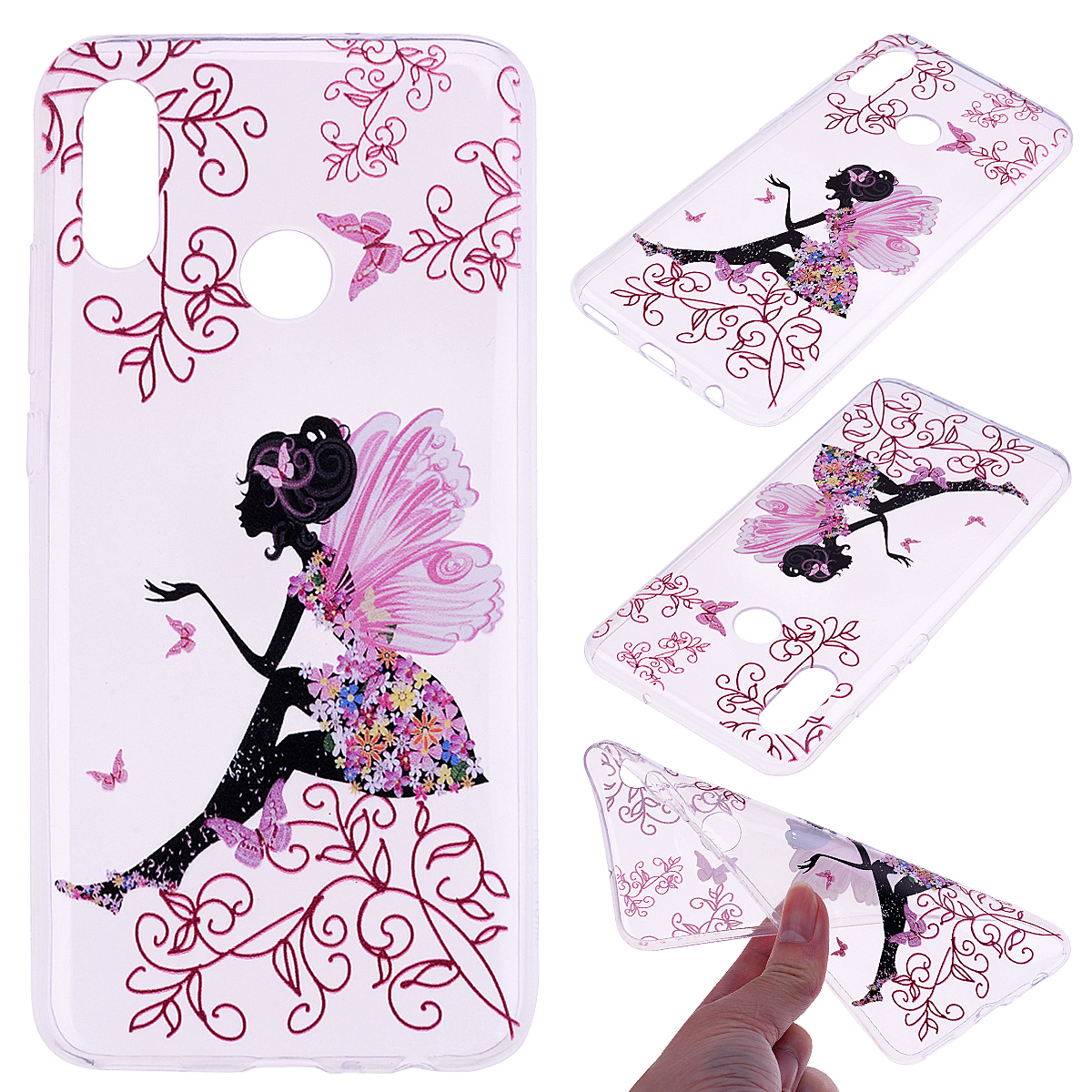 

Impression de la Couverture TPU Pour Huawei P Smart (2019) / Honor 10 Lite - Fille de Papillon