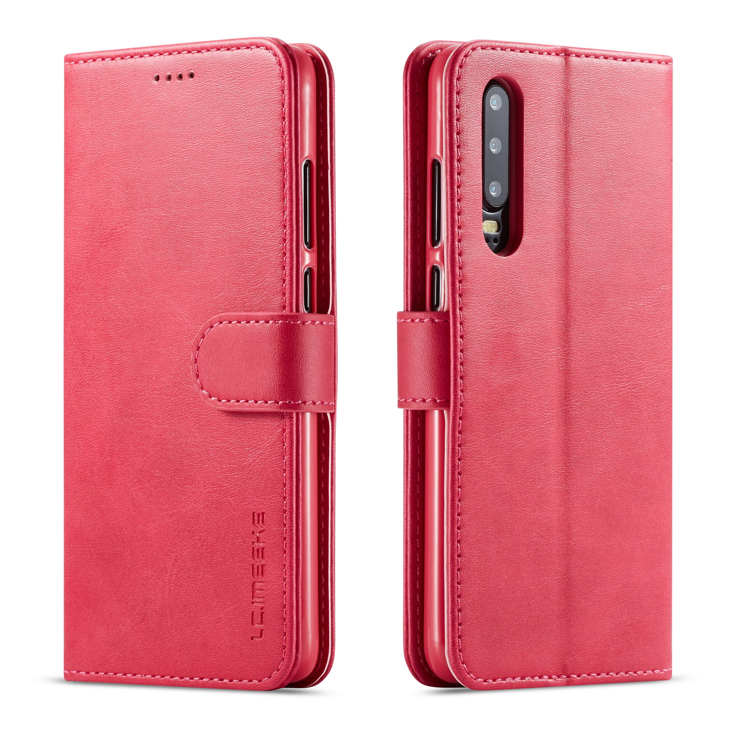 

Lc. Imeeke Leder Brieftaschenstand Hülle Für Huawei P30 - Rose, Huawei P30