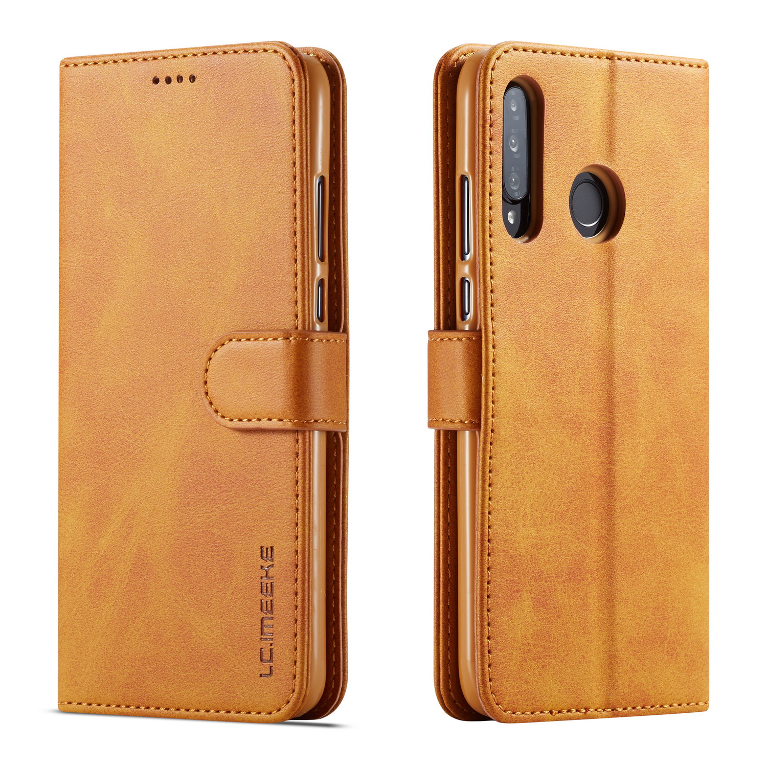 

Lc. Imeeke Wallet Lederstand Hülle Für Huawei P30 Lite - Braun, Huawei P30 Lite