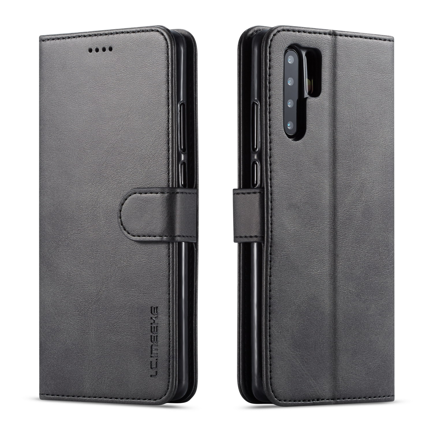 

Lc. Imeeke Wallet Lederstand Hülle Für Huawei - Schwarz, Huawei P30 Pro