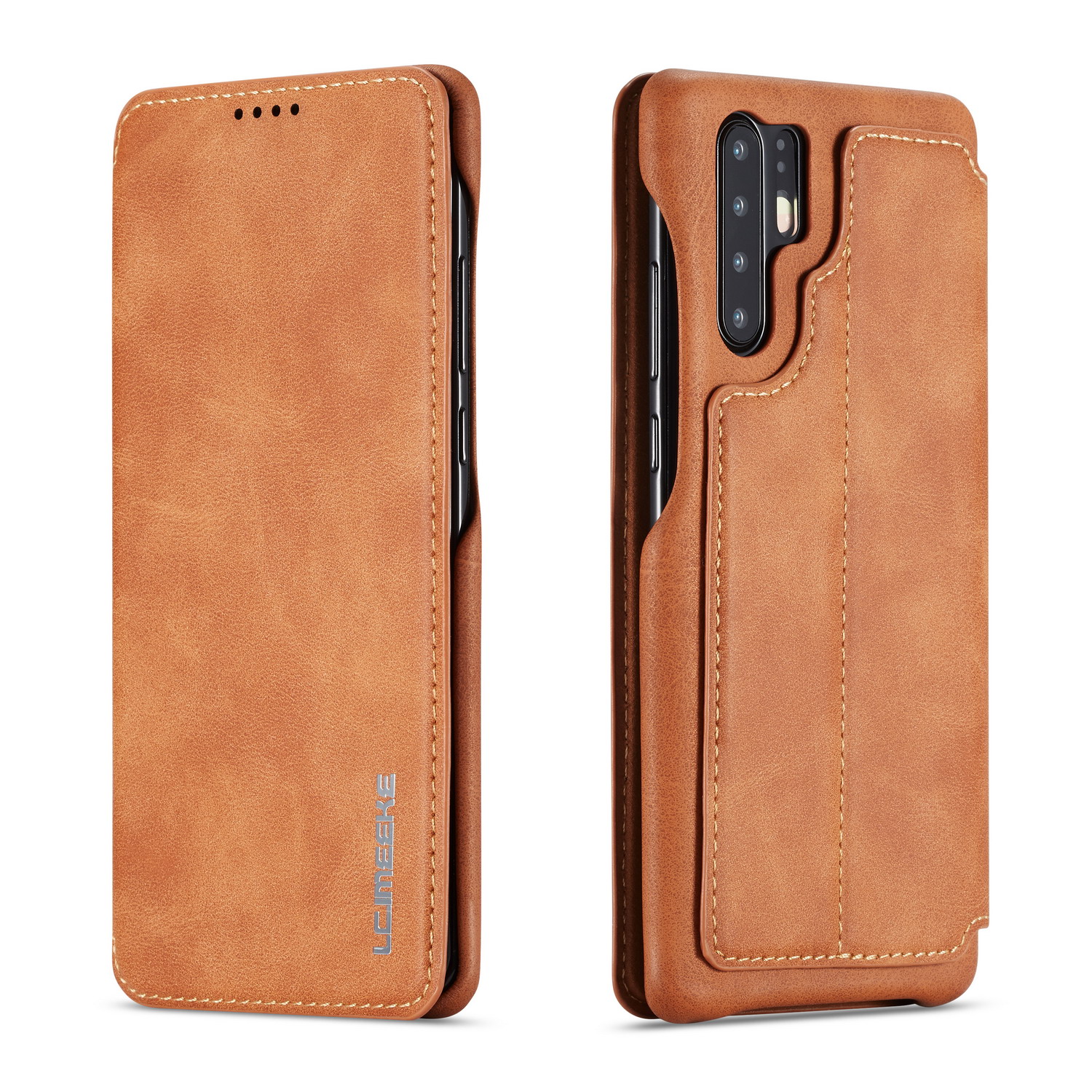 

Lc. Imeeke Retro Style Leyse Karte Hafter Für Huawei P30 Pro - Braun, Huawei P30 Pro