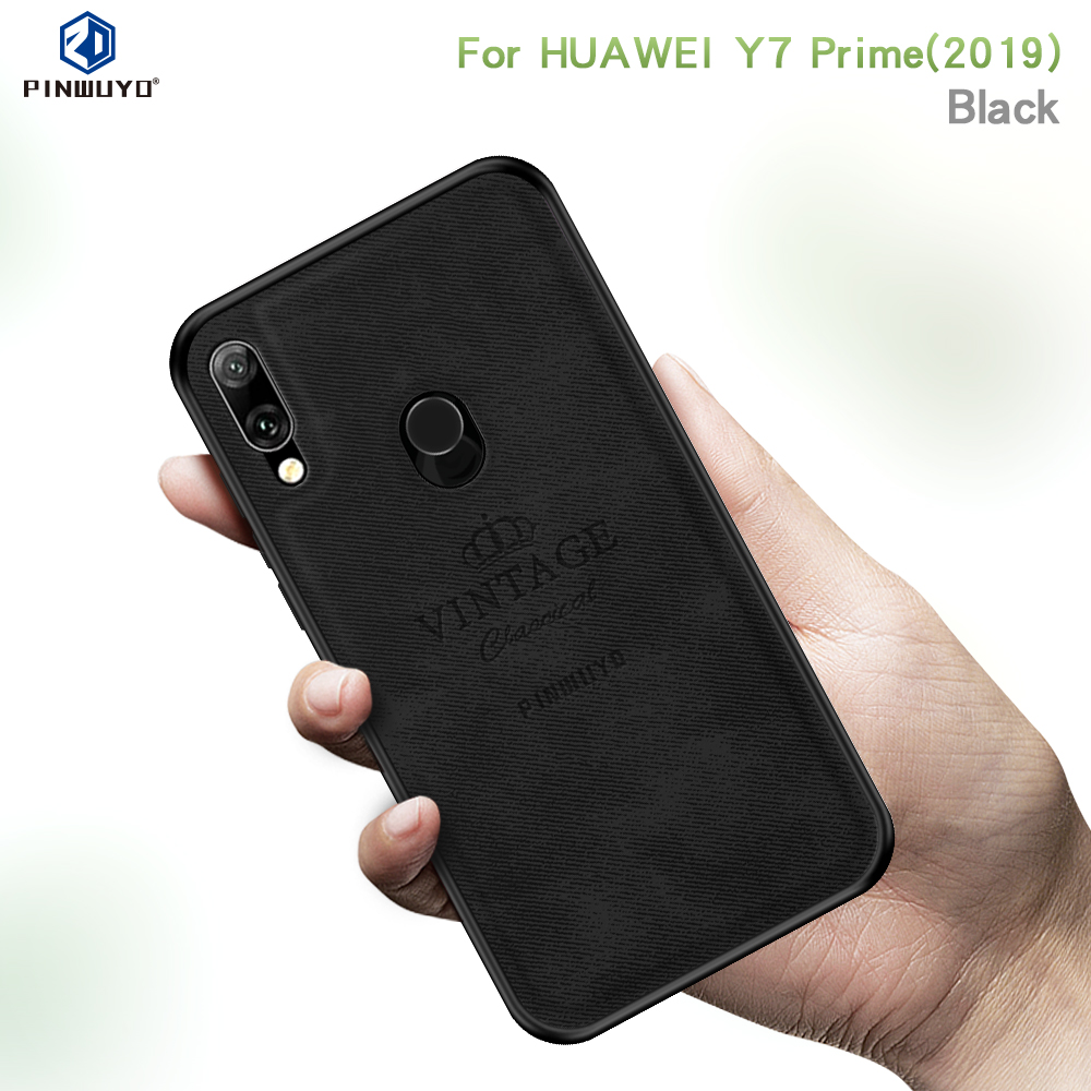 

Pinwuyo Honourable Series PC + TPU + Lederhybrid -hülle Für Huawei Y7 (2019)/Y7 Prime (2019) - Schwarz, Huawei Y7 (2019)