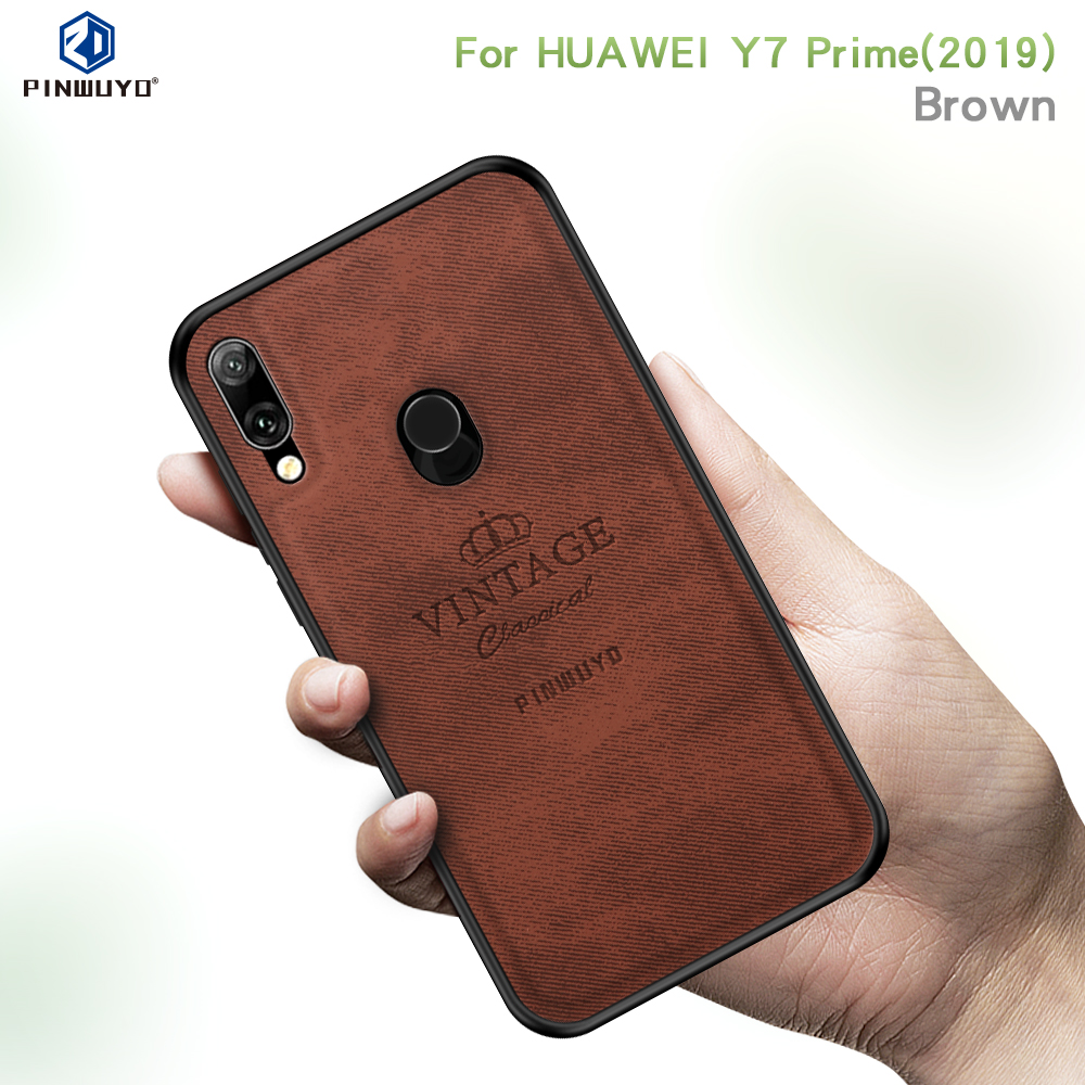 

Pinwuyo Honourable Series PC + TPU + Lederhybrid -hülle Für Huawei Y7 (2019)/Y7 Prime (2019) - Braun, Huawei Y7 (2019)