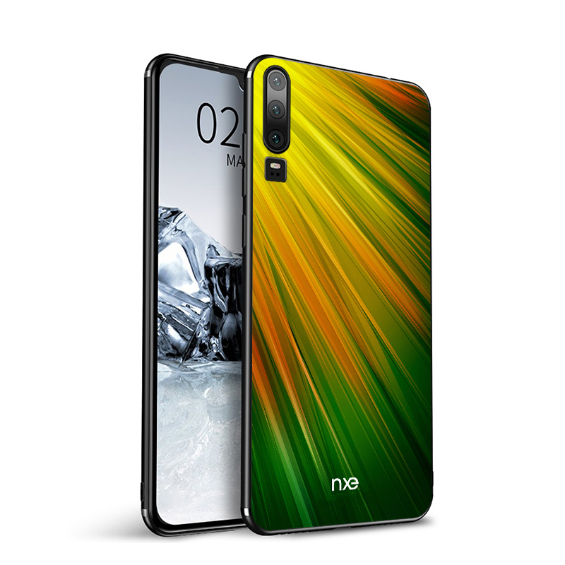 

NXE Pattern Printing TPU Shell Case for Huawei P30 - Yellow / Green, Huawei P30