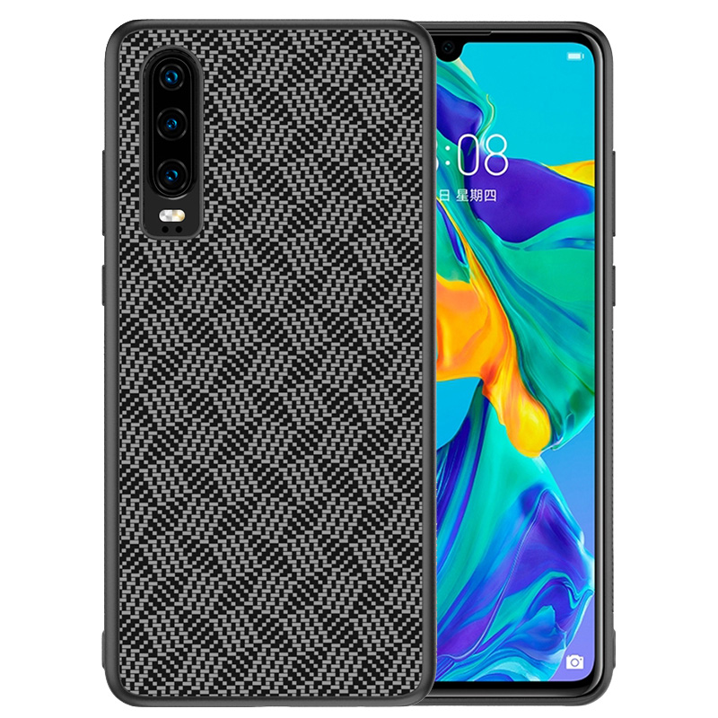 

NILLKIN Synthetic Fiber Rhombus Pattern Hard Case Cover for Huawei P30 - Black, Huawei P30