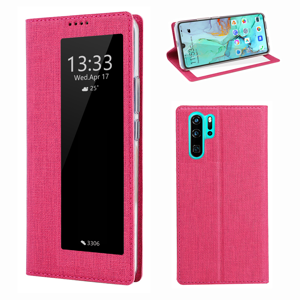 

Vili DMX Cross Texture View Fenster Leder -flip -telefonabdeckung Mit Kartensteckplatz Für Huawei P30 Pro - Rose, Huawei P30 Pro