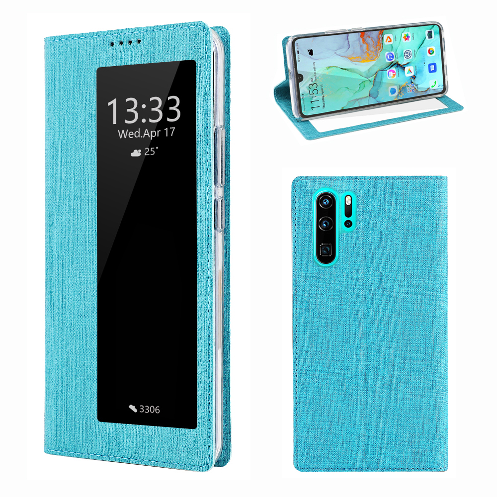 

Vili DMX Cross Texture View Fenster Leder -flip -telefonabdeckung Mit Kartensteckplatz Für Huawei P30 Pro - Blau, Huawei P30 Pro