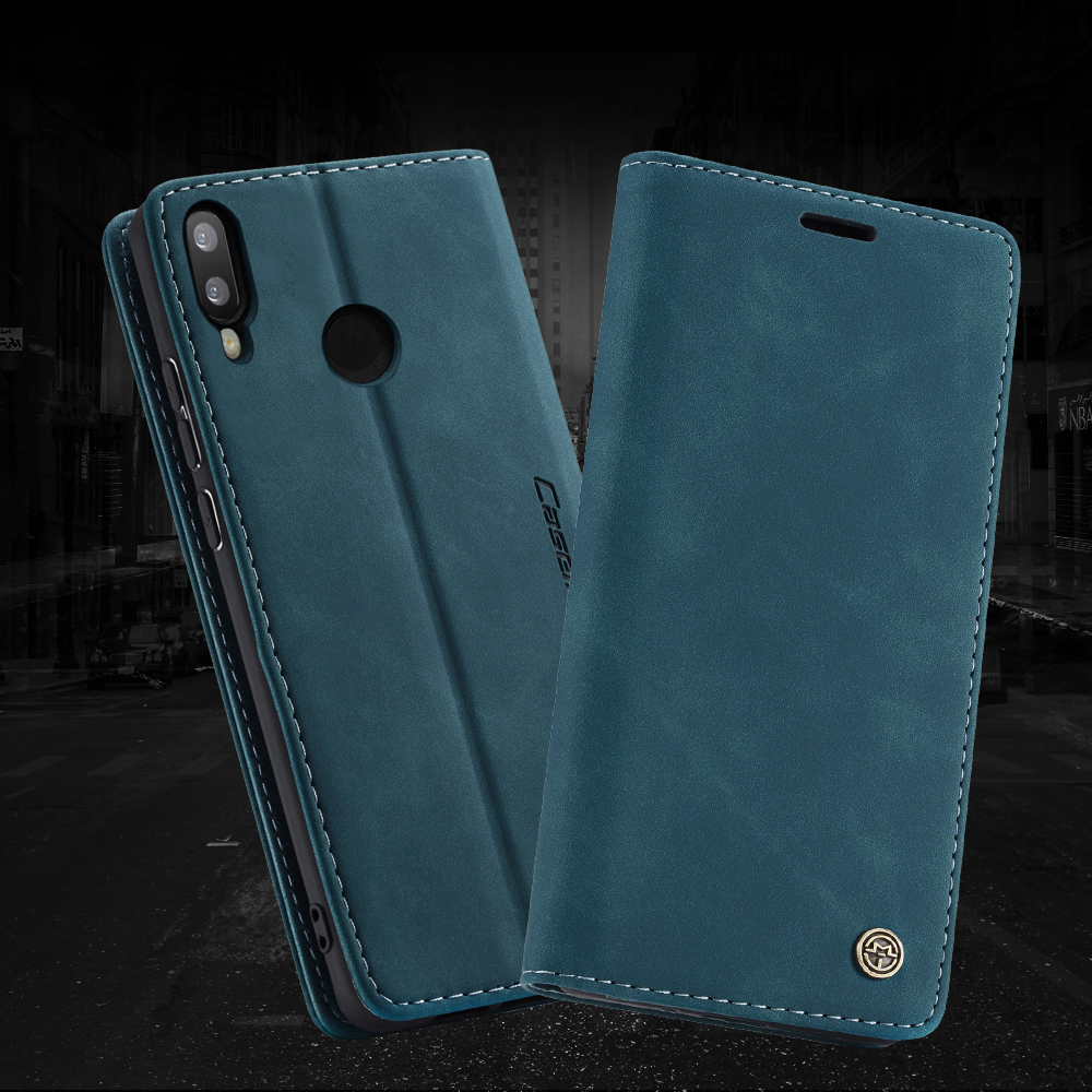 

Caseme 013 Serie Auto-absorbiertes Pu-leder-brieftaschenstand Hülle Für Huawei P Smart (2019) / Nova Lite 3 (Japan) - Blau, Huawei P Smart (2019)