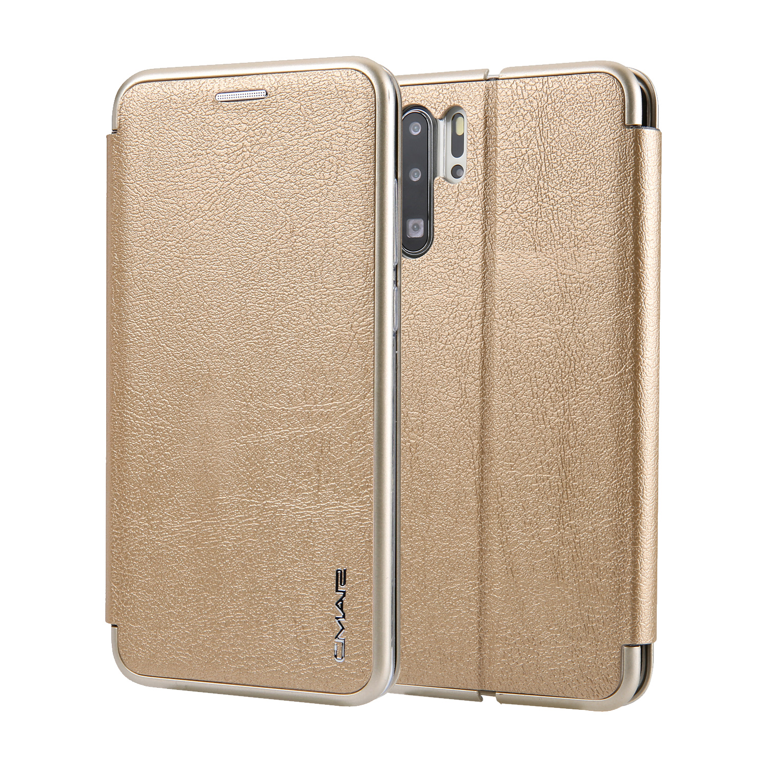 

CMAI2 PU Lederkartenhalter Hülle Für Huawei P30 Pro - Gold, Huawei P30 Pro