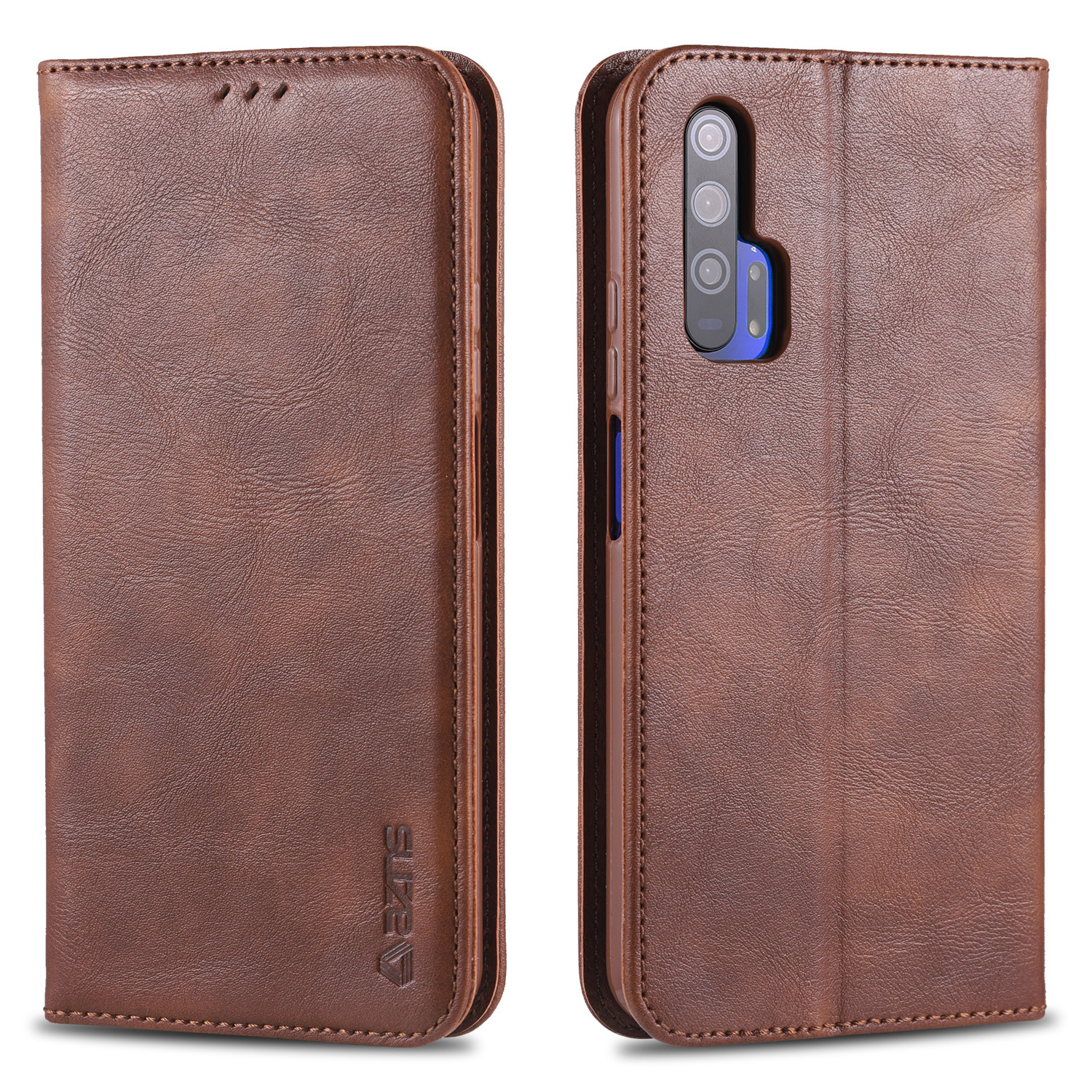 

AZNS Retro Style PU Leather Card Holder Case for Huawei Honor 20 Pro - Coffee, Huawei Honor 20 Pro