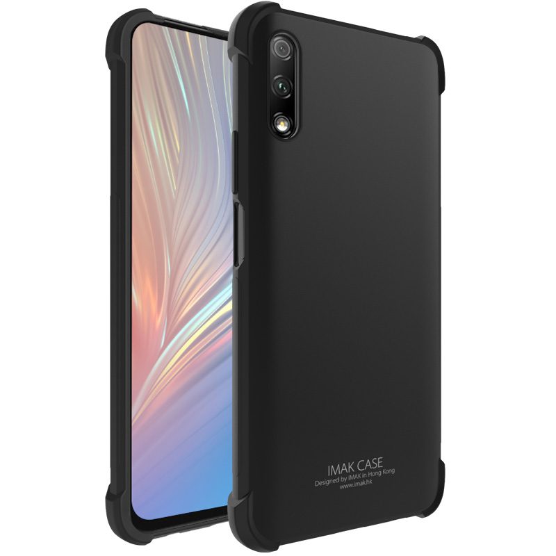 

IMAK Anti-fall-fall-tpu-telefon Cover + Screenfilm Für Huawei Y9s/honor 9x Pro (China)/Honor 9x (für China)/P Smart Pro (2019) - Metallschwarz, Honor 9X (China)