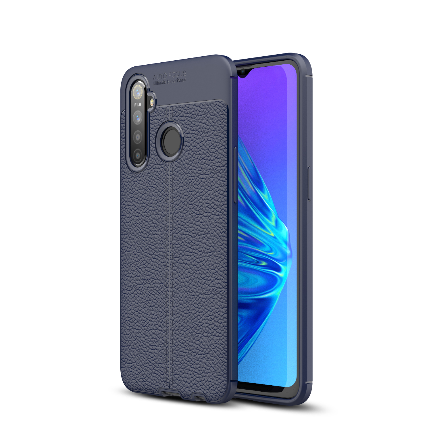 

Litchi Texture TPU Coque Shell Pour Oppo Realme 5 - Bleu Foncé, Oppo Other OPPO Models