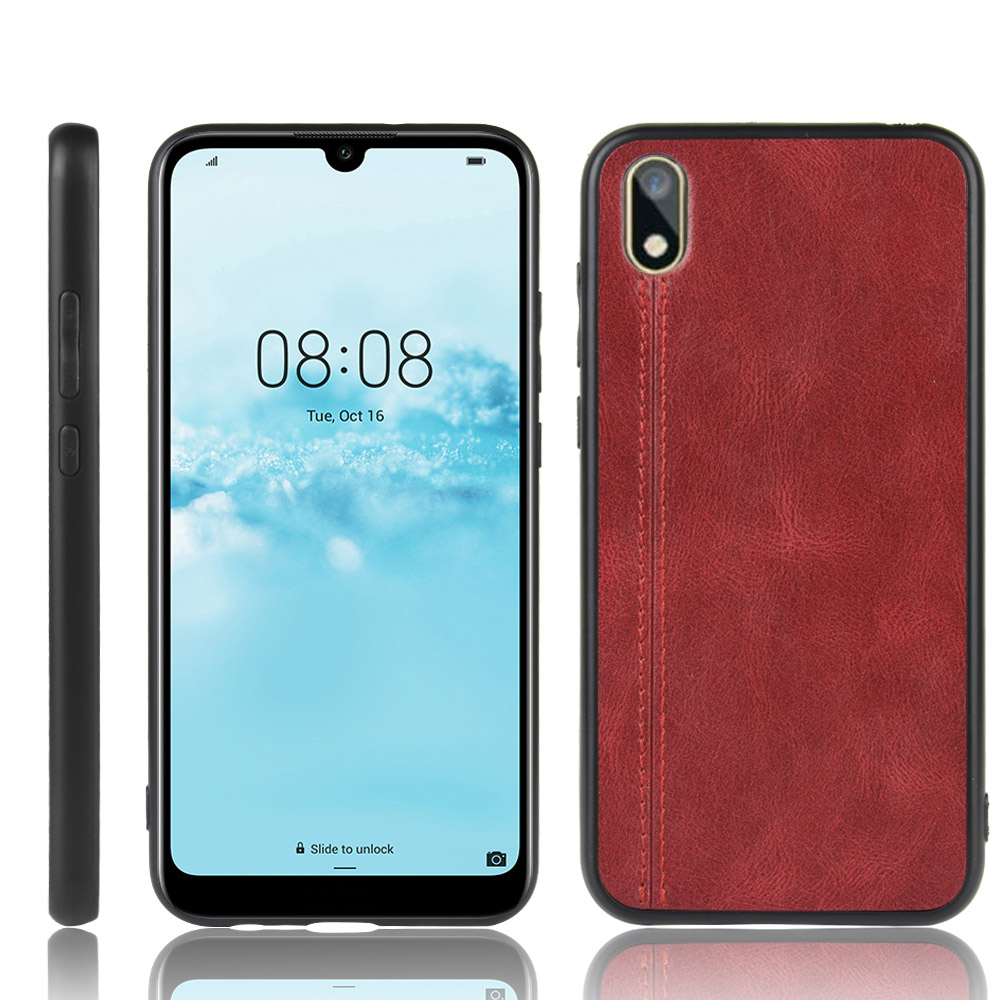 

Leather Coated PC + TPU Case for Huawei Y5 (2019)/Honor 8S/Y5 Prime (2019) - Red, Huawei Huawei Y5 (2019)