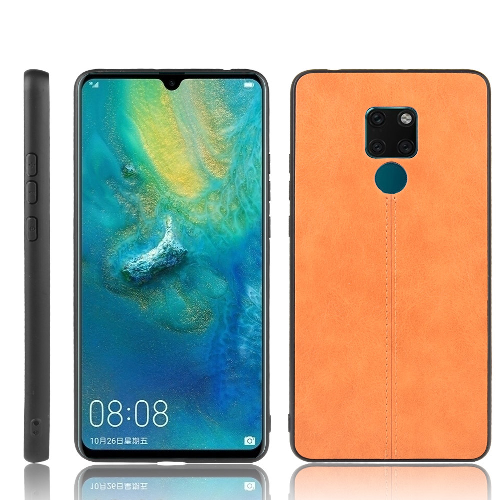 

Cuir PU + PC + TPU Combo Phone Téléphone Pour Huawei Mate 20 - Jaune, Huawei Huawei Mate 20