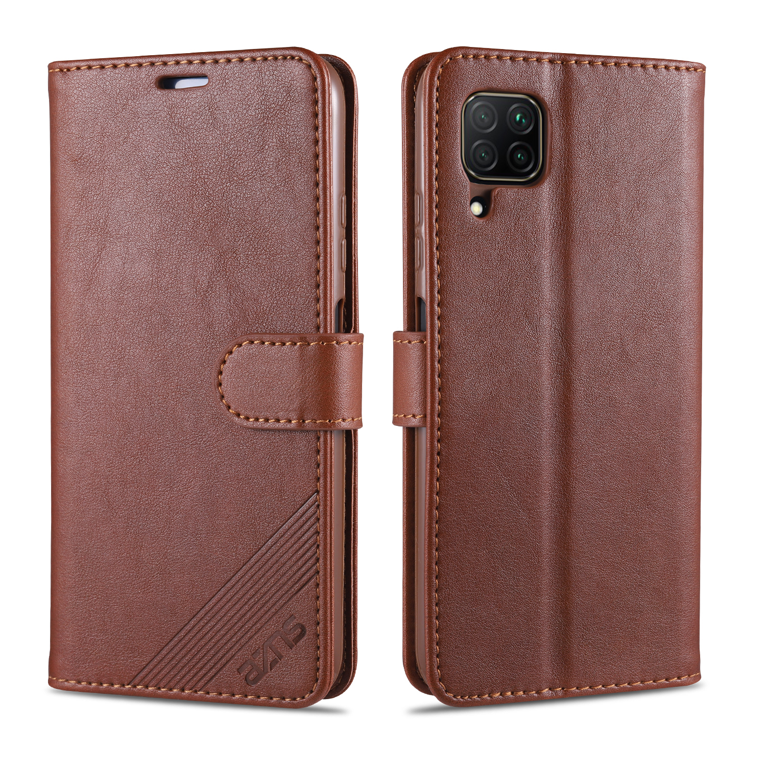 

AZNS PU Leder Stand Wallet Hülle Für Huawei Nova 6 Se/nova 7i/p40 Lite - Braun, Huawei nova 6 SE