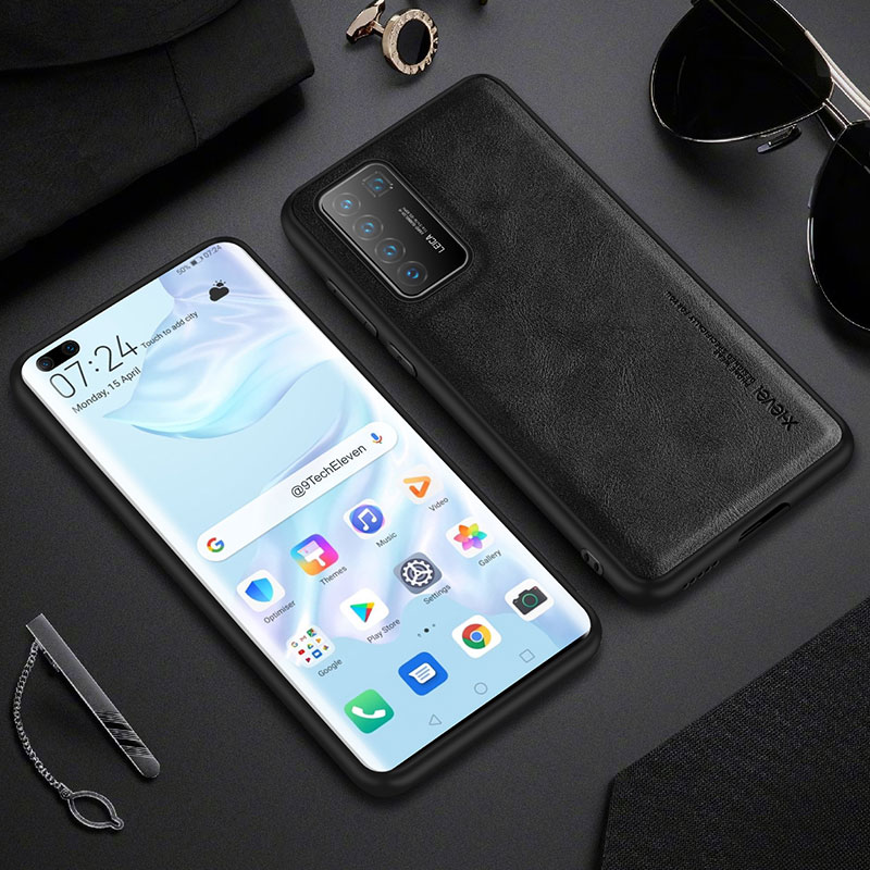 

X-level Vintage Style PU Leder Beschichtetes Tpu-combo-mobiltelefon Cover Für Huawei P40 Pro - Schwarz, Huawei P40 Pro