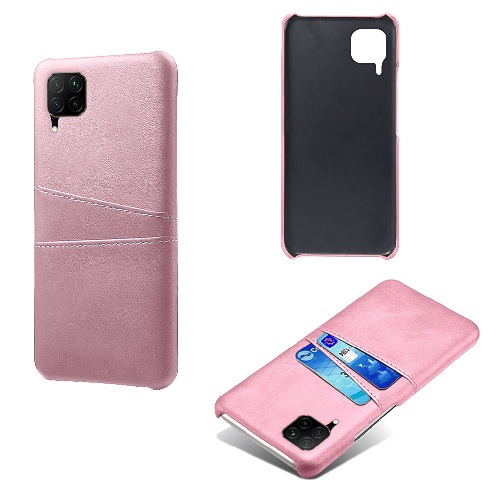 

KSQ PU Lederbeschichtete PC -shell Mit Doppelkartenschlitzen Für Huawei P40 Lite/nova 7i/Nova 6 se - Roségold, Huawei P40 lite 4G