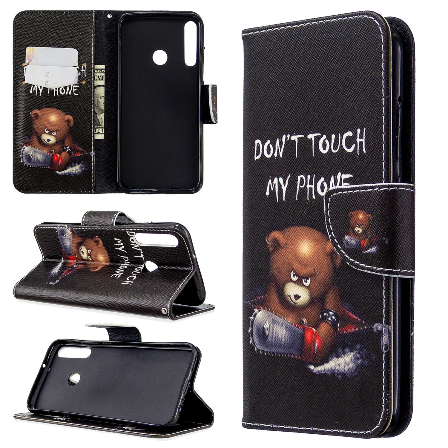 

Motif D'impression de Portefeuille en Cuir Pour Huawei P40 Lite E / Y7p - Ours