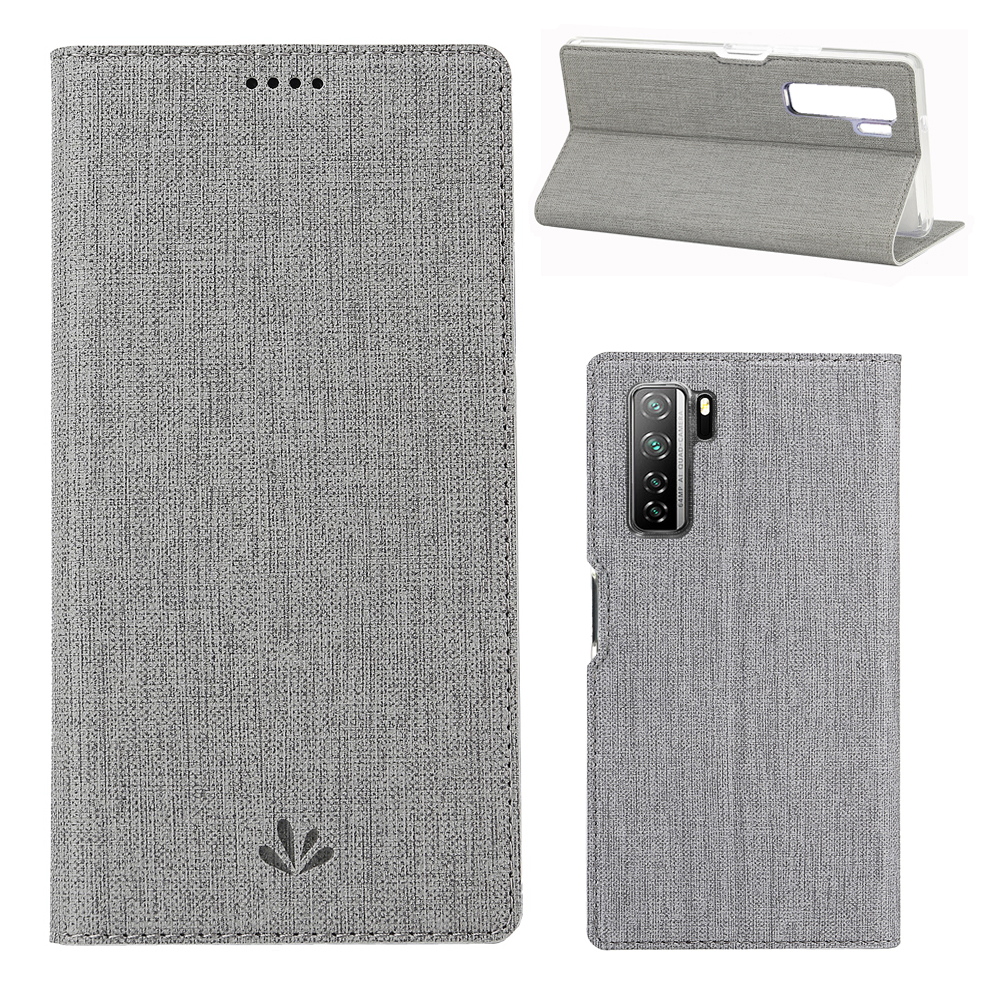 

Vili DMX Cross Skin Lederschale Für Huawei Nova 7 SE/P40 Lite 5G - Grau, Huawei nova 7 SE