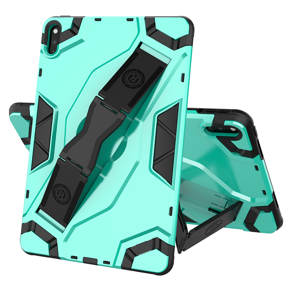 

Shield Style Shockproof Strap Kickstand Tablet Hybrid Case for Huawei MatePad 10.4 (2020)/(2022)/Honor V6 - Green, Huawei Huawei MatePad