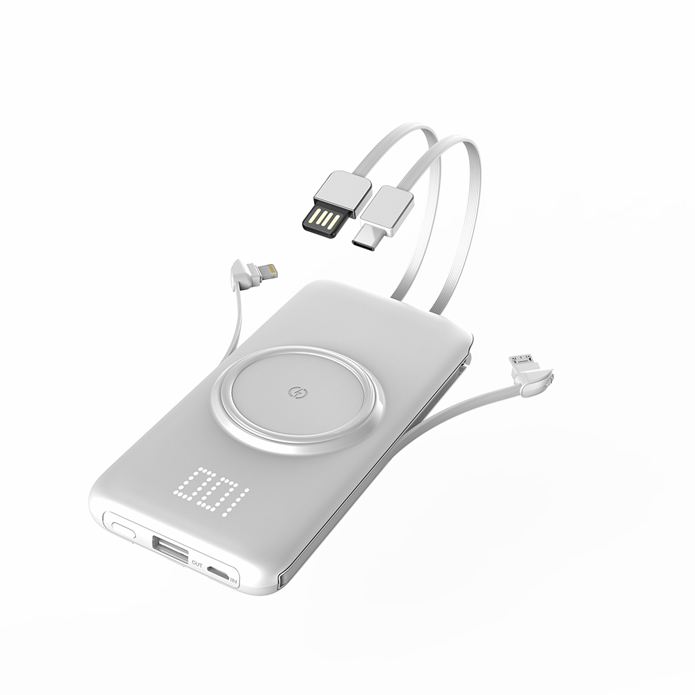 

Cyke P1 10000MAH (с Кабелем) Показать Мобильный Телефон Беспроводной Power Bank - Белый, Universal