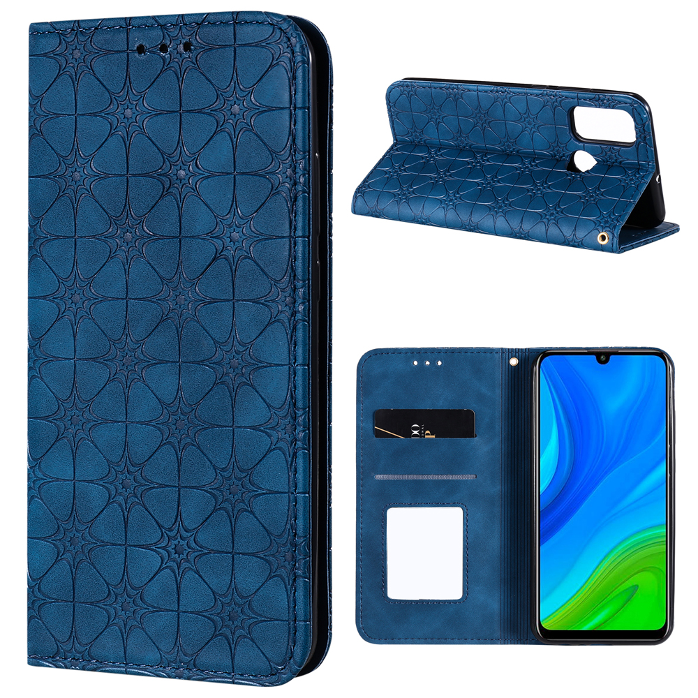 

Imprint Flower Skin Auto-absorbed Cover for Huawei P smart 2020 - Blue