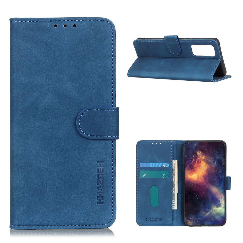 

Khazneh Retro Flip Lederschale Für Huawei P Smart 2021/Y7a Brieftasche Telefonabdeckung - Blau, Huawei P smart 2021