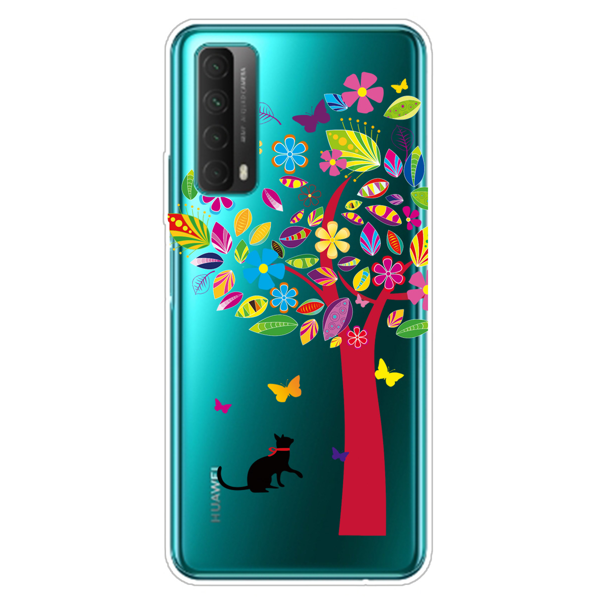 

Musterdruck TPU Soft Telefonabdeckung Für Huawei P Smart 2021/Y7a Hülle - Buntes Baum, Huawei P smart 2021