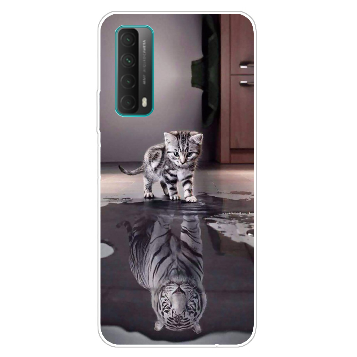 

Drucken Von Mobiltelefon -tpu -abdeckungen Für Huawei P Smart 2021/Y7a Shell - Katze/tiger, Huawei P smart 2021