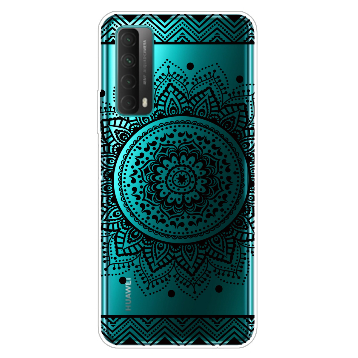 

Drucken Von Mobiltelefon -tpu -abdeckungen Für Huawei P Smart 2021/Y7a Shell - Schwarzes Mandala, Huawei P smart 2021