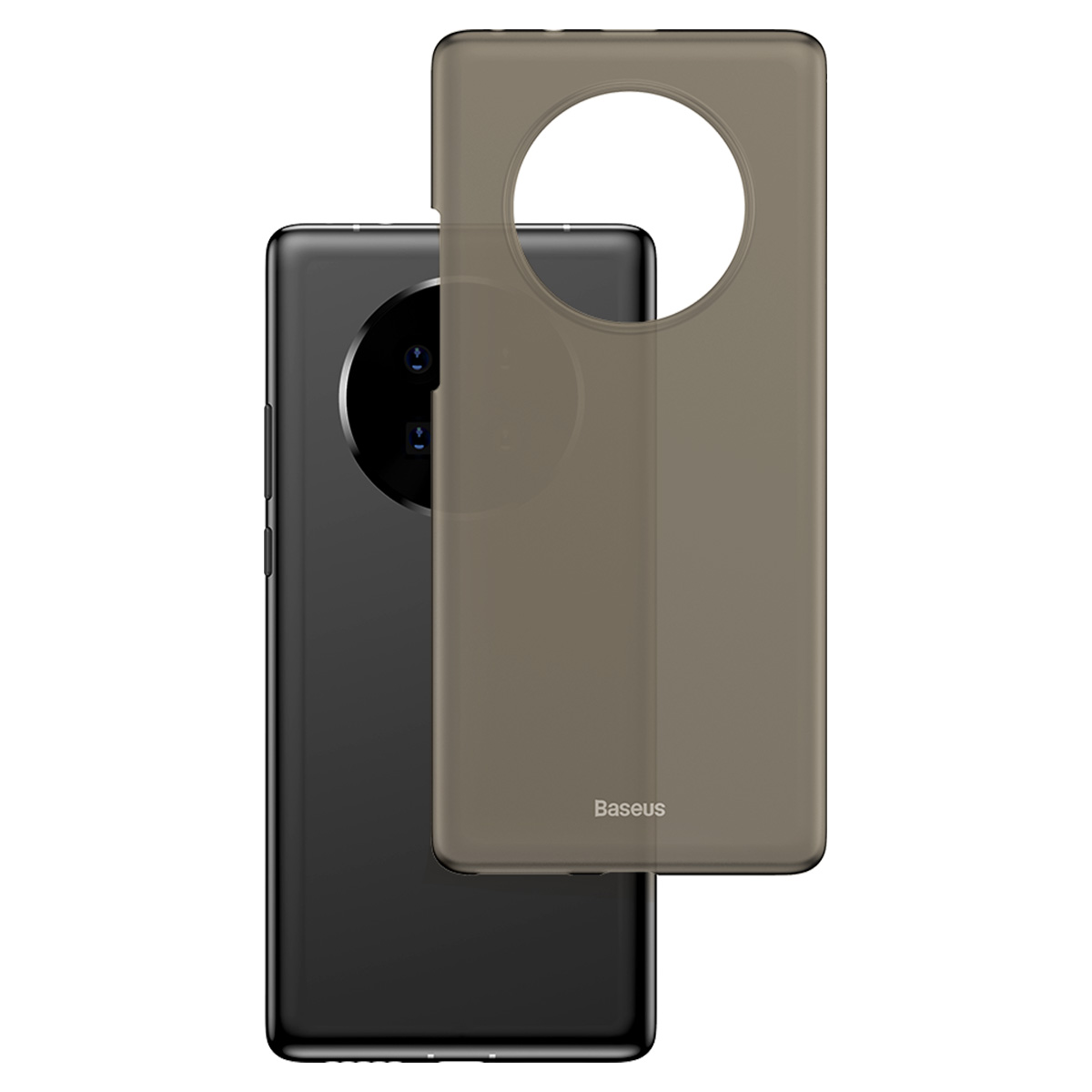 

BASEUS Wing Series Super-Slim Matte PP Shell Case for Huawei Mate 40 - Transparent Black, Huawei Mate 40