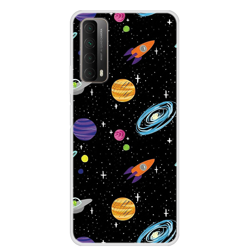 

Pattern Printing TPU Phone Soft Case for Huawei P Smart 2021 / Y7a - Planets, Huawei Huawei P smart 2021