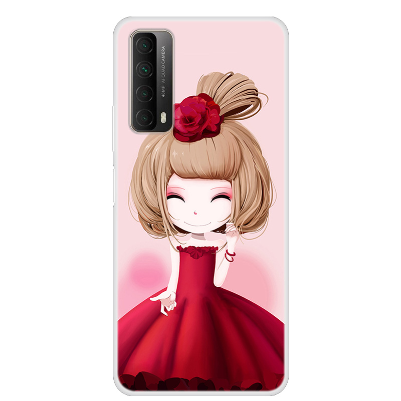 

Pattern Printing TPU Phone Cover Case for Huawei P Smart 2021 / Y7a - Girl, Huawei Huawei P smart 2021