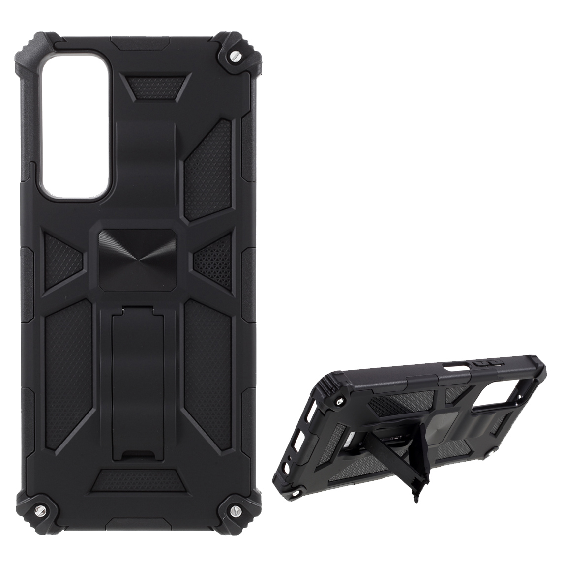 

Abnehmbar 2 in 1 Dropdcover PC + TPU -kombination Magnetic Cover Shell Mit Kickstand Für Huawei P Smart 2021/Y7a - Schwarz, Huawei P smart 2021
