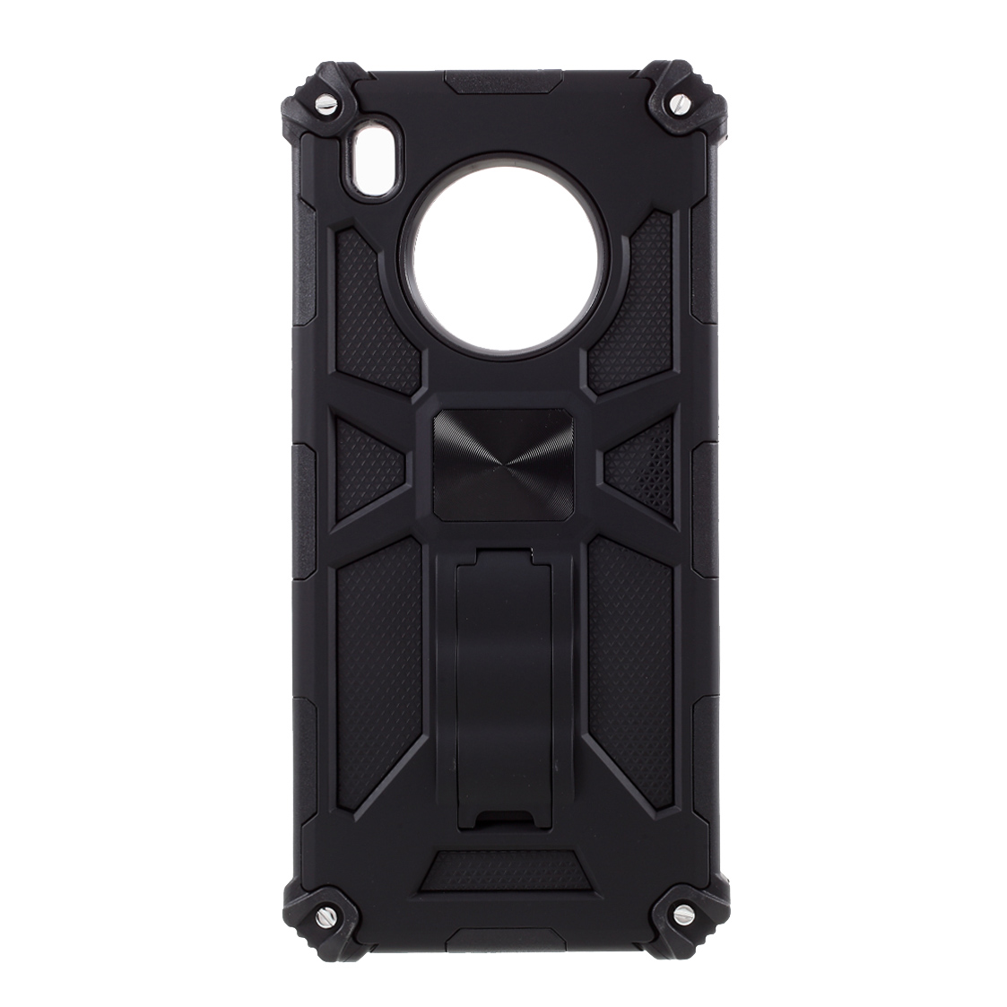 

Kickstand Dropproof PC + TPU Combo Cover Shell Mit Magnet -cd -muster Für Huawei Y9a - Schwarz, Huawei Y9a