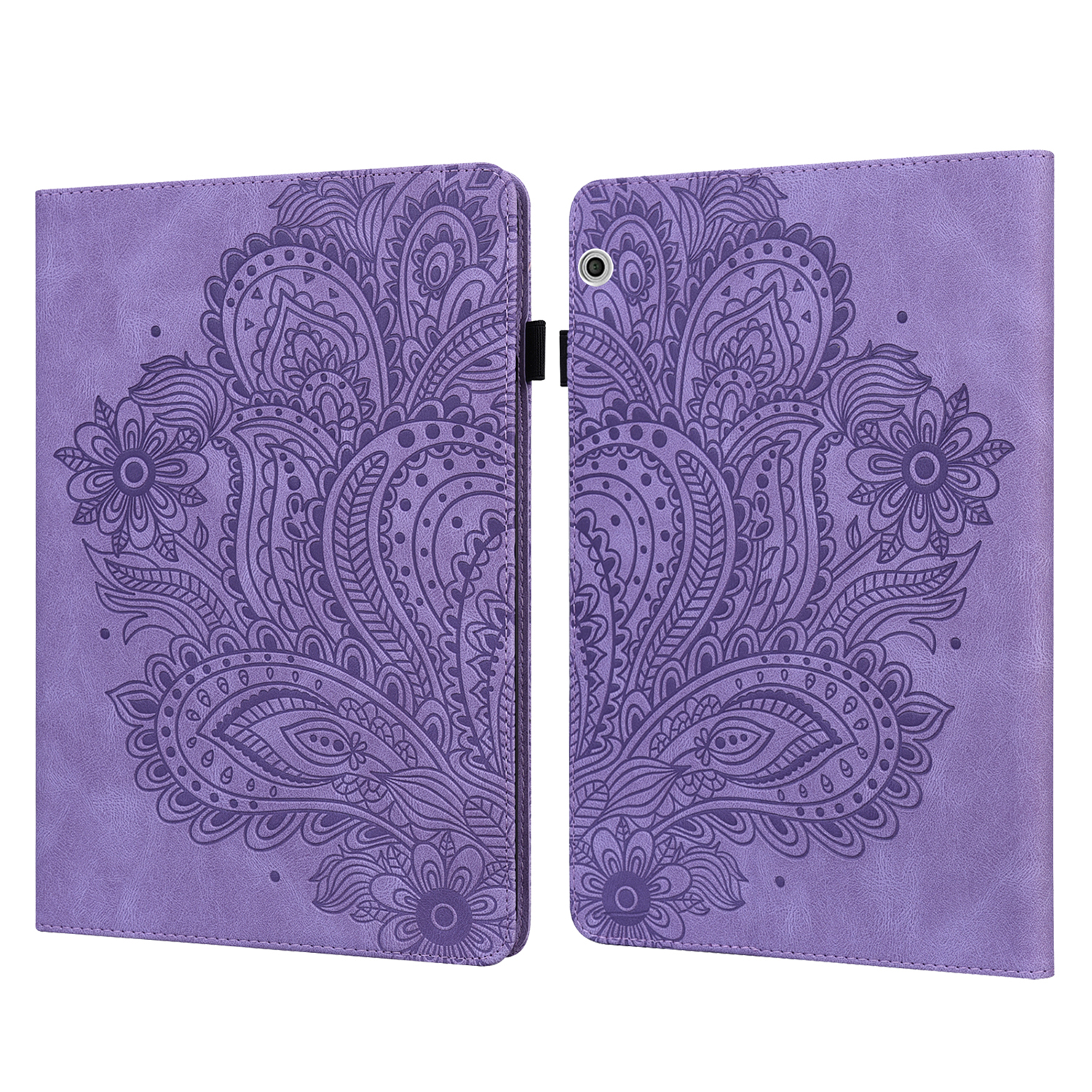 

Modèle De Fleur Imprimé En Cuir Portefeuille Tablette Coquille De Protection Pour Huawei MediaPad T3 10 - Mauve, Huawei Huawei MediaPad T3 10