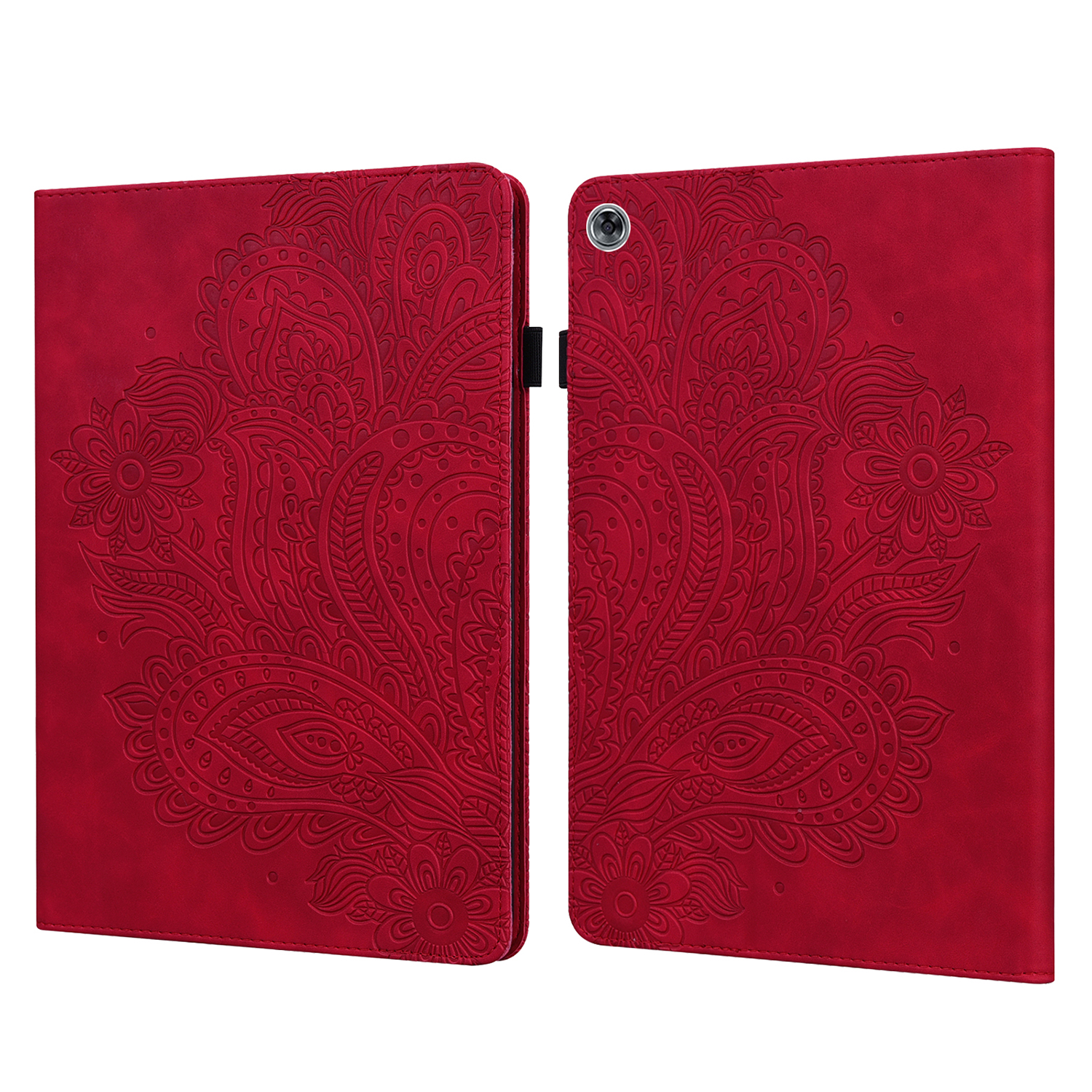 

Herme de Maquette à Fleurs Imprimé Case de Couverture de Tablette de Support Pour Huawei Mediapad M5 Lite 10 - Rouge, Huawei Huawei MediaPad M5 lite 10