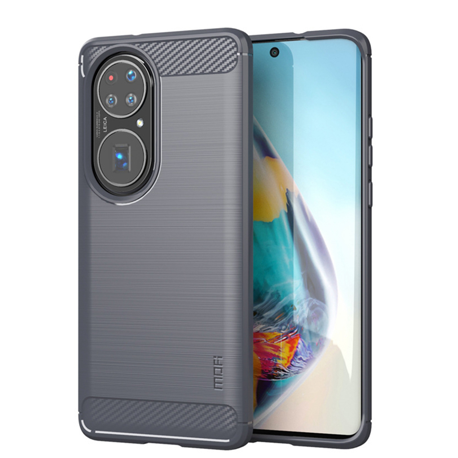

MOFI Carbon Fiber Brushed TPU Cover for Huawei P50 - Grey