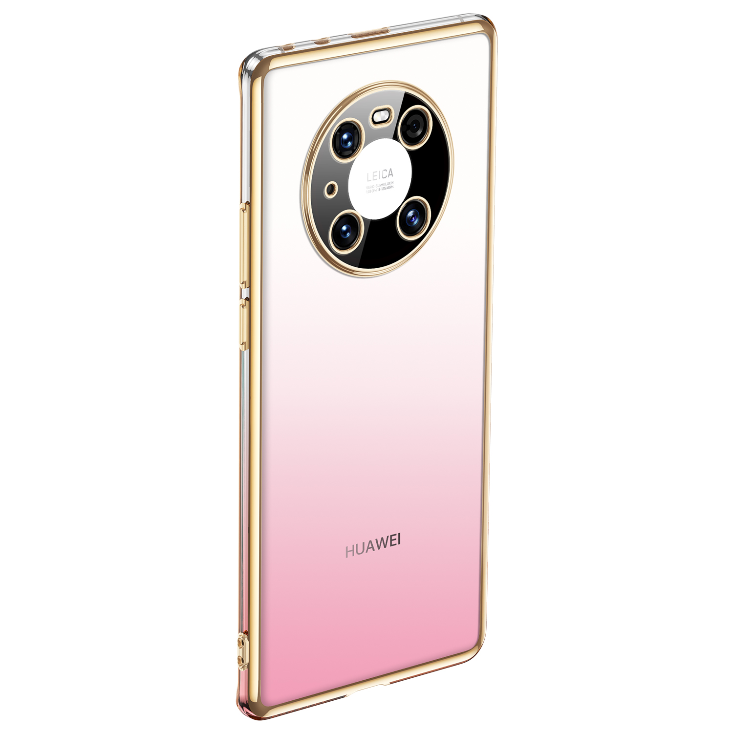 

SULADA Gradient Color Protective Shell Soft TPU Téléphone Couverture Pour Huawei Mate 40 Pro - Rose