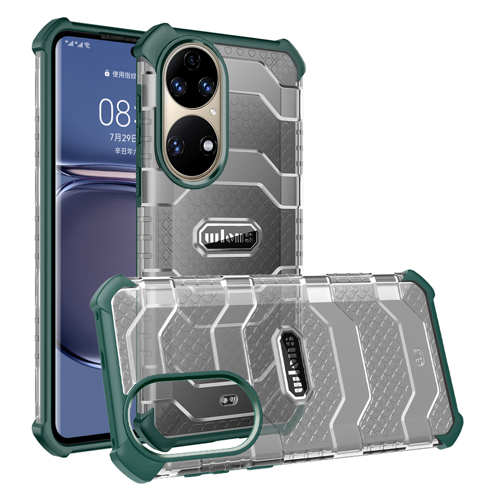 

WLONS EXPLORER SERIE VIER ENDE Kissen Greb-geschützte Hybridschutzabdeckung Für Huawei P50 - Schwarzgrün, Huawei P50 4G