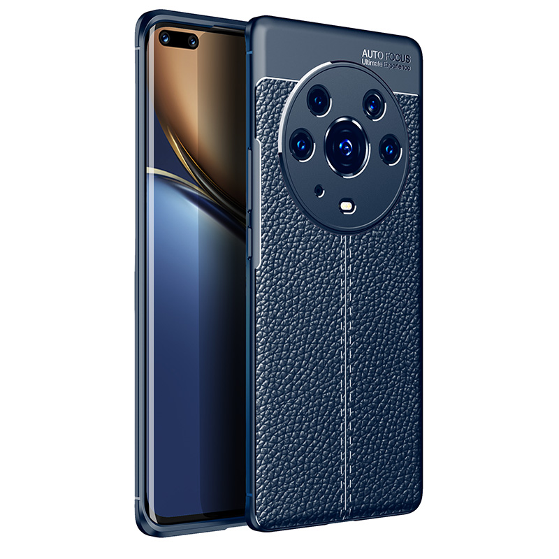 

Texture Litchi Cas De Téléphone Anti-TPU Anti-goutte Anti-goutte Anti-goutte Anti-goutte Pour L'honneur Magic3 Pro - Bleu, Honor Honor Magic3 Pro