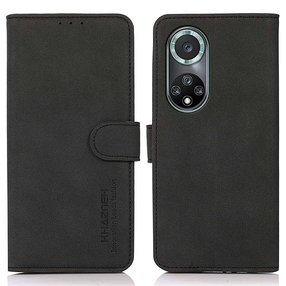 

Khazneh Strukturiertes Leder Dual-side-magnetverschluss Phone Deckungswallet Wallet Für Honour 50 Pro - Schwarz, Honor 50 Pro