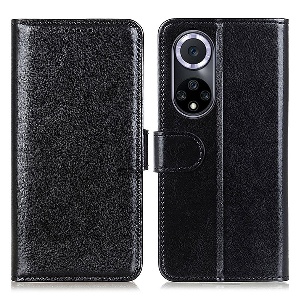 

Ganzkörperschutz Crazy Horse Textur PU-Leder Brieftasche Stand Schutztelefonabdeckung Für Huawei Nova 9 - Schwarz, Huawei nova 9