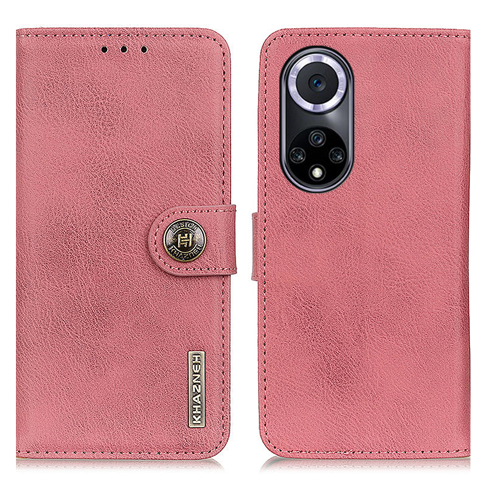 

Khazneh Buchstil Flip Vollgekrönt Leder-telefonhülle Wallet Stand Cover Für Huawei Nova 9 - Rosa, Huawei nova 9